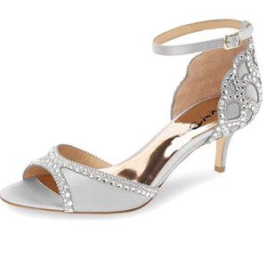 XYD Ballroom Dance Shoes Wedding Sandal Rhinestone